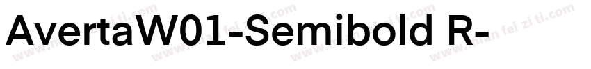 AvertaW01-Semibold R字体转换